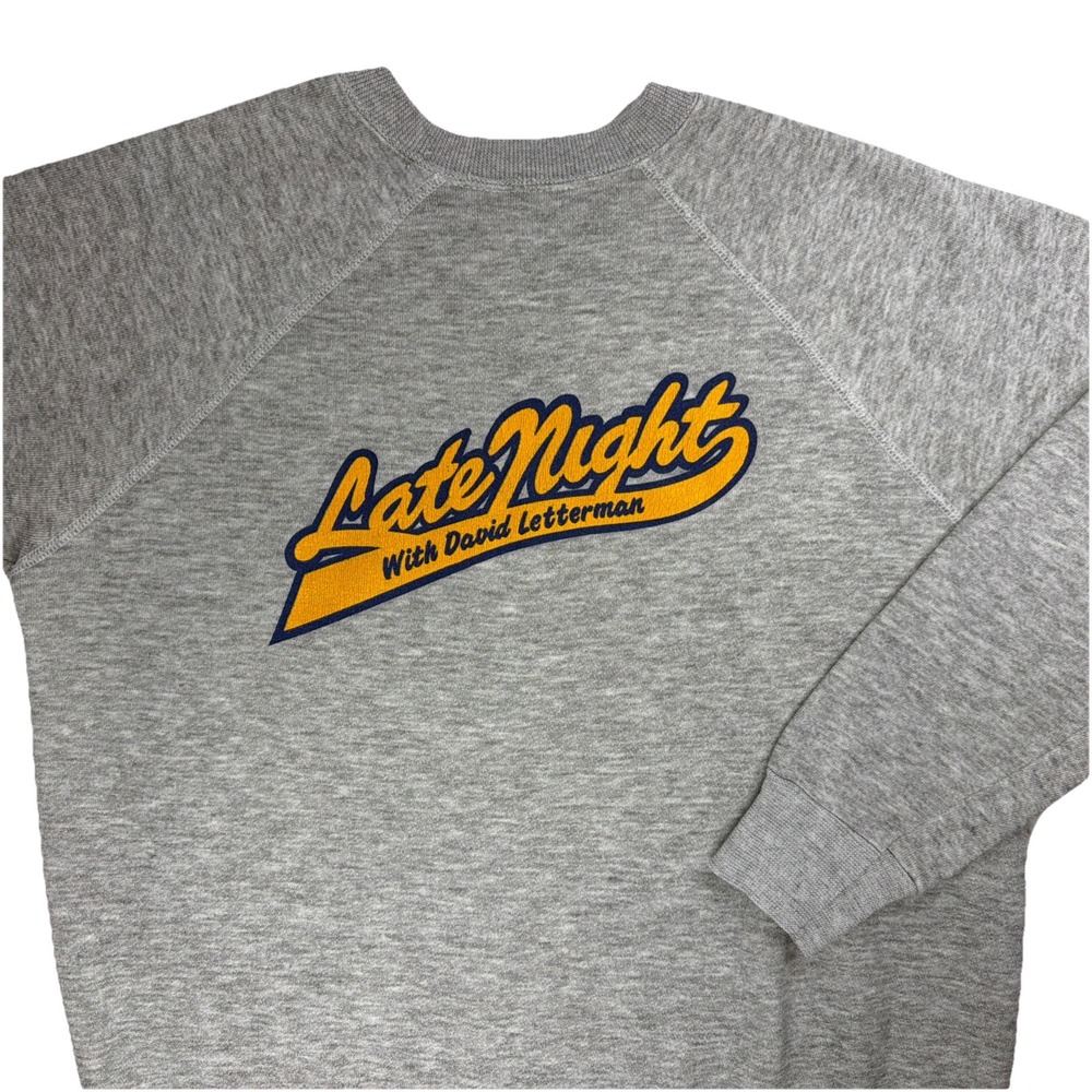 Vintage 80s Velva Sheen Late Night With David Letterman Sweatshirt Sz Large USA